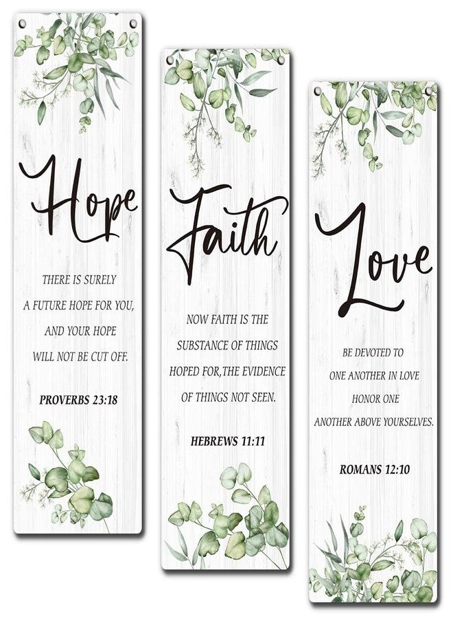 Zmyollo Inspirational Wall Decor Sign, 3 Pieces Motivational Wooden Sign With Rope, Hope Faith Love Wall Art Decor For Office Home Bedroom Living Room, Artwork Gifts For Family Friend, B04 - Image 1